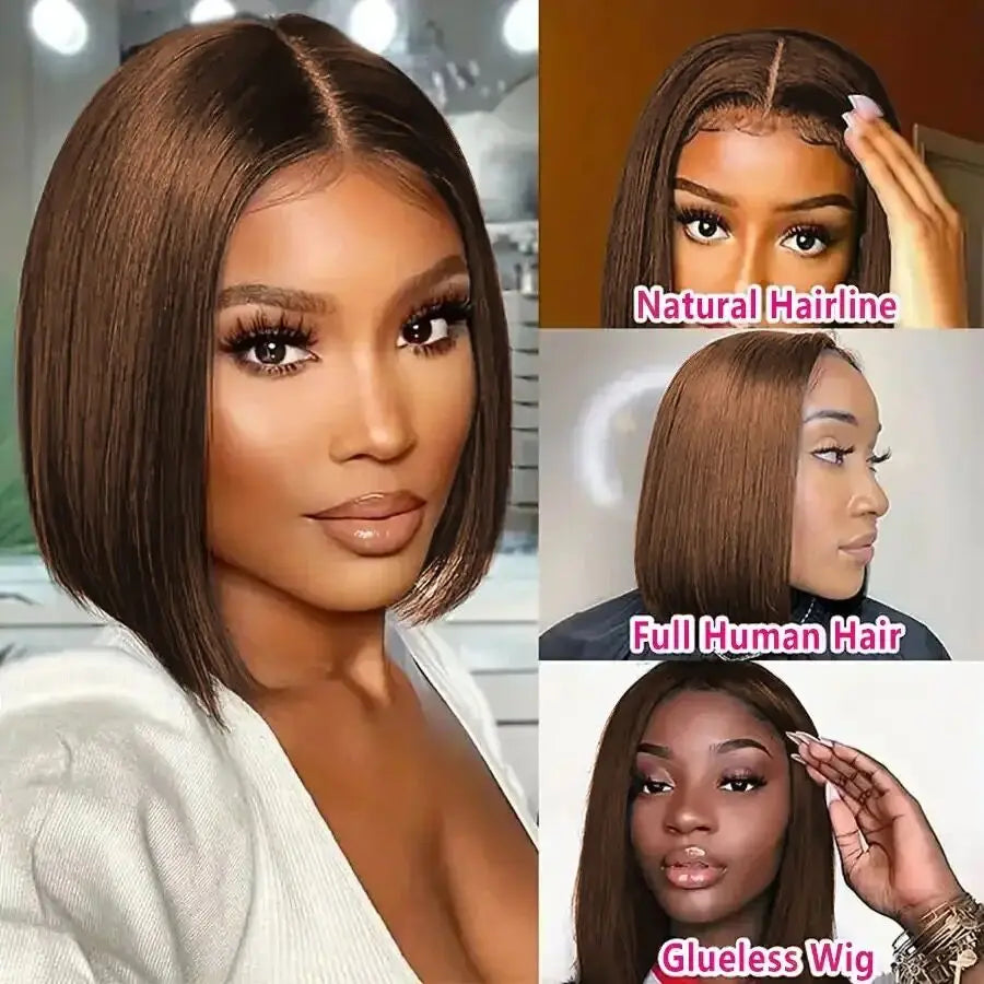 Chocolate Brown Straight  Wig
