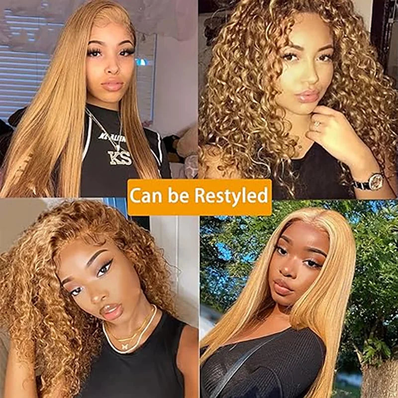 Honey Blonde Bone Wig