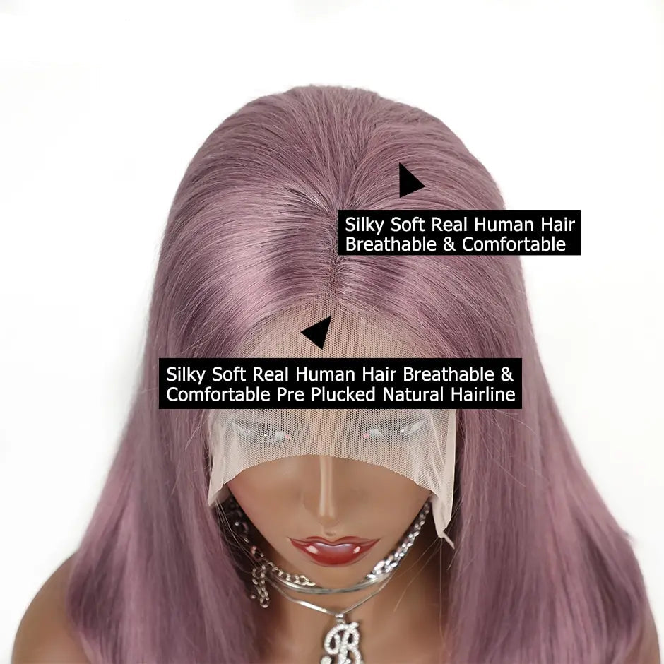 Ash Purple Bob Wig