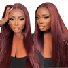 Reddish Brown Straight Glueless Wig